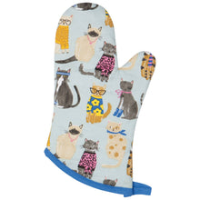 Load image into Gallery viewer, Feline Fine Oven Mitts Set of 2