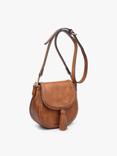 Load image into Gallery viewer, Saddle Bag w/ Braided Detail Flapover: Rust