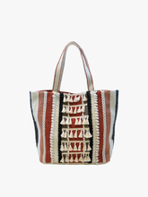 Load image into Gallery viewer, Striped Cotton Tote w/ Tassels
