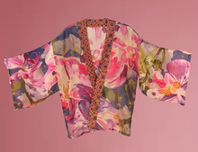 Load image into Gallery viewer, Denim Orchid Kimono Jacket
