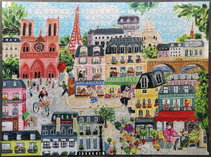 Paris in a Day 1000 Piece Rectangle Puzzle