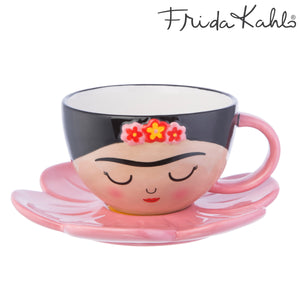 Frida Kahlo Teacup and Flower Saucer Set