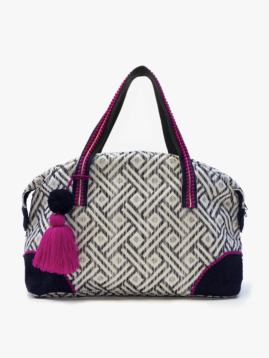 Olivia Printed Cotton Weekender/Duffle Bag