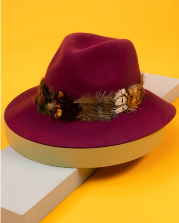 Wool Fedora Feather Band - 3 Colors
